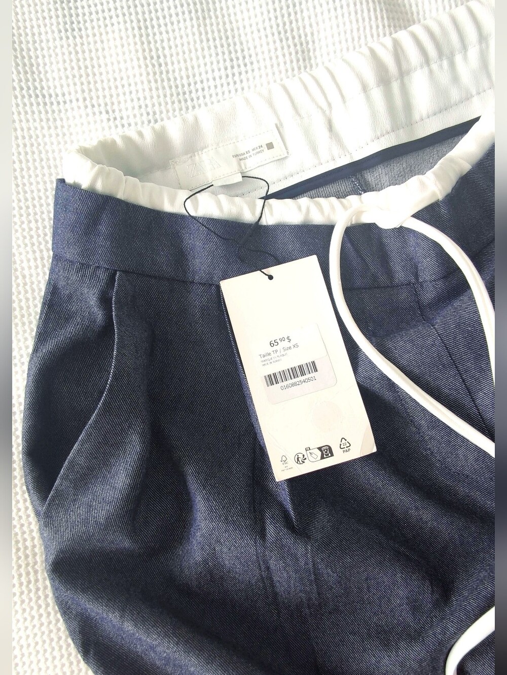 ZARA*  Womens Cotton+Viscosa Wide Leg Pants (XS)
